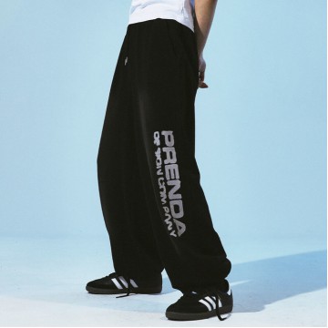 韓國PRENDA - GRADIENT RAWCUT JOGGER PANTS BLACK